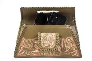 Sac à main en cuir ciselé Margarita S pour femme, fabriqué à la main, de haute qualité, avec bandoulière, finitions de luxe, travail artisanal - Product Image 3