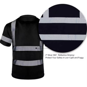 เสื้อยืดแขนสั้นผ้าฝ้าย 100% สำหรับงานก่อสร้าง ความปลอดภัยสูง มองเห็นได้ชัดเจน ออกแบบโดย Crewnech ผลิตตามสั่ง ขายส่ง รุ่นปี 2025 สำหรับผู้ชาย - Product Image 5