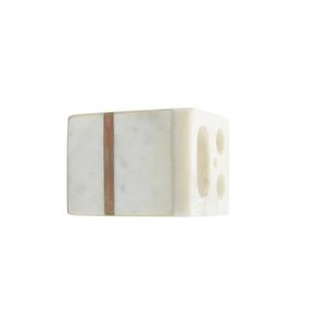 Gobelet décoratif en marbre de vente chaude pour accessoires de salle de bain avec motif veiné et appel de luxe au prix de gros de l'Inde - Product Image 4