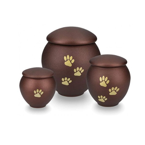 Urna para cenizas de mascotas, urnas con estampado de pata para animales, tamaño de Metal personalizable, suministros funerarios al por mayor - Product Image 4