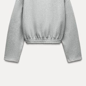 Sweat à capuche femme haute qualité Logo personnalisé sweat à capuche solide pull hiver épais chaud manteau dame coupe ample à manches longues hauts - Product Image 6