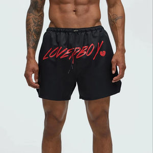 Vente en gros de qualité supérieure Short de haute qualité pour homme en polyester lisse personnalisé à la mode Short décontracté sérigraphié - Product Image 1