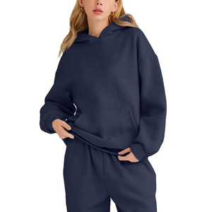 Sudadera con capucha de lana de gran tamaño lavado con ácido de invierno para mujer de algodón de la mejor calidad del fabricante OEM nuevo estilo suéter de moda callejera - Product Image 1