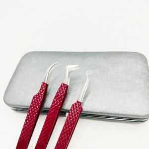 แหนบต่อขนตาปลายแหลมรูปตัว J ทำจากสแตนเลส ปลายหยัก บรรจุภัณฑ์ปรับแต่งได้ โลโก้สั่งทำ ขายส่ง คุณภาพสูง - Product Image 5