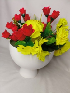 Lujoso elegante hermoso diseño costero de hierro florero redondo Base blanco recubierto de polvo Mesa hogar Hotel Decoración - Product Image 3