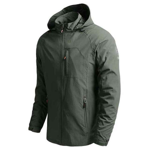 Chaquetas Cortavientos de Cuero para Hombre de Alta Gama, Chaquetas Deportivas de Lona de Alta Calidad, Transpirables, Resistentes al Viento, con Logotipo Frontal, Tendencia, las Mejores - Product Image 3