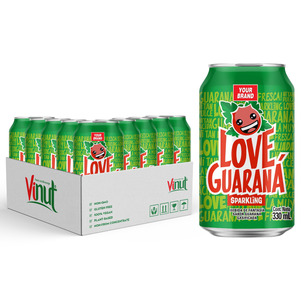 Venta al por mayor de refrescos-330ml de agua con gas con jugo de guayaba Rosa bebida enlatada-muestra gratis-etiqueta privada OEM - Product Image 1