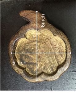 Forme de citrouille prix de gros beau cadeau décor de noël plateau de service bols de pâte en bois faits à la main pour la fabrication de bougies - Product Image 1