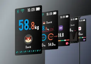 TFT Digital Smart Scale großer bunter Bildschirm elektronische Erwachsenen Bad Waage BT Wifi Typ C Aufladen Körperfett waage