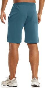 Pantalones cortos para correr al aire libre para hombres con tela elástica y diseño de malla para un movimiento fresco y cómodo - Product Image 3