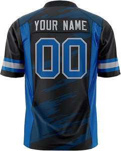 Venta caliente camiseta de fútbol americano de secado rápido transpirable ropa Unisex con nombre personalizado manga corta longitud al por mayor - Product Image 4