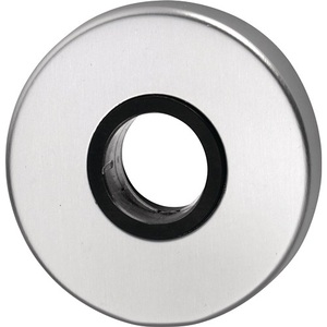 Manija de palanca de acero inoxidable 051/1 con rozeta F00, espesor de la placa de 8 mm, accesorios para rieles de cortinas y barras de cortinas con orificio para manija de palanca EDI - Product Image 1