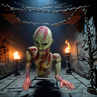 Modèle d'horreur animatronique NED N65 avec fonctions de mouvement, en plastique durable, pour usage intérieur, directement de l'usine, accessoire de décoration d'Halloween pour adultes