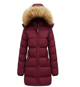 Long <b>Women</b> Breathable Woven Puffer <b>Coat</b> Winter Fashion Style <b>with</b> Luxury <b>Fur</b> <b>Hood</b> Trim - Product Image 5