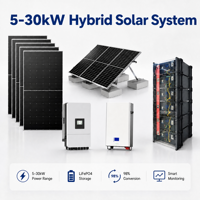Sistemas de Almacenamiento de Energía Solar de 3KW, 5KW, 8KW, 10KW, Sistema Solar Híbrido de 30KW, Sistema Solar Híbrido Completo de 20KW para el Hogar