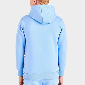 Sudadera con Capucha Azul Claro Personalizada para Hombre, 400 g/m², Felpa de Algodón, Corte Holgado, Logotipo Personalizado, OEM, ODM, Pedidos al por Mayor - Product Image 4