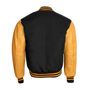 Chaquetas Varsity de Invierno para Hombre, Estilo Urbano, Novedades 2026, Chaqueta de Béisbol con Logotipo Frontal y Bolsillo, Servicio OEM, Cuero Genuino con Letras - Product Image 5