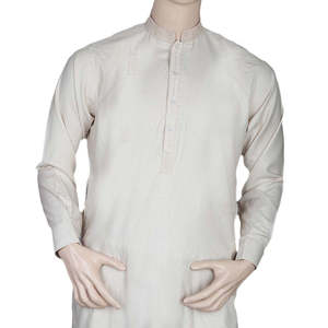 <b>Fancy</b> Shalwar <b>Suit</b> For Men - Fawn - Product Image 3