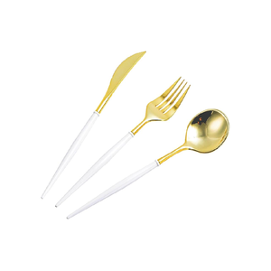 Diseño moderno espejo pulido oro pulido cuchillo tenedor cuchara juego de cubiertos para Hotel restaurante - Product Image 1