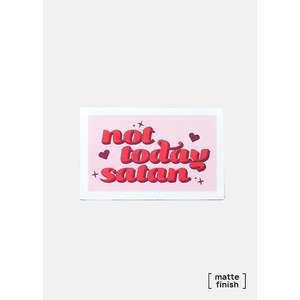 A3shop Oficial 'Not Today Satan' Artículos Clave Pegatina de Vinilo PVC Impresa Decoración Festiva - Product Image 1