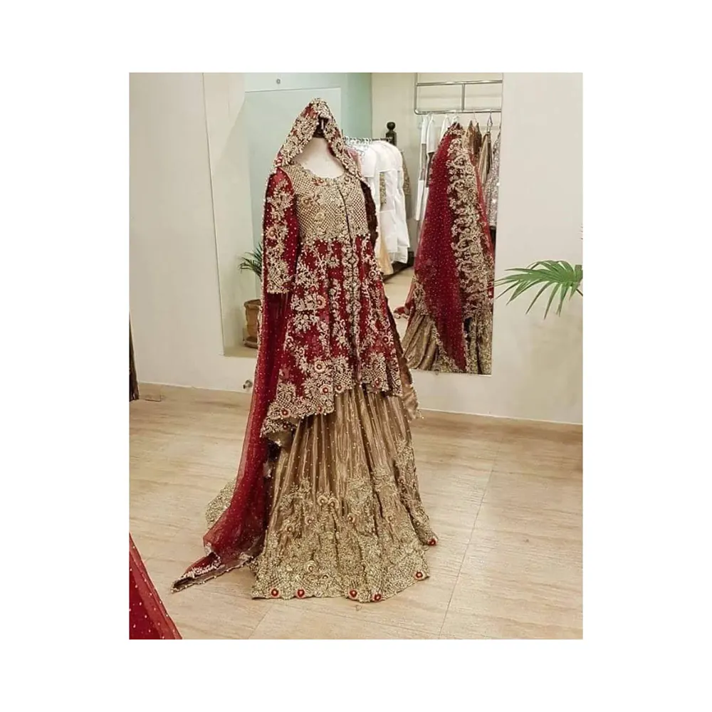 Pakistan Bridal Dresses Custom made bridals tùy chỉnh Red Bridal Dresses sản phẩm để bán