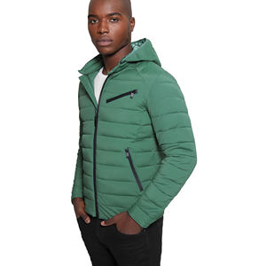 Veste matelassée d'hiver décontractée pour hommes Vêtements d'extérieur chauds avec capuche coupe-vent Vestes douillettes - Product Image 6
