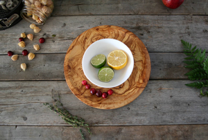 Crescent Crafts Plaque en bois massif rustique Plat élégant fait à la main pour la cuisine et la table - Product Image 3