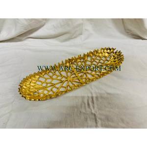 ชามเสิร์ฟอาหารทรงกลมทำด้วยมือทำจากโลหะสีทองสุดสร้างสรรค์สำหรับใช้บนโต๊ะอาหารชามรับประทานอาหารขายดี - Product Image 4