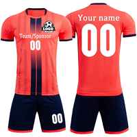 Conjunto de Camiseta de Fútbol con Pantalones Cortos, Diseño Personalizado, 100% Poliéster, Transpirable, de Secado Rápido, Nombre del Equipo Personalizado