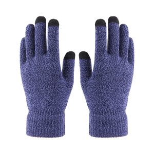 Gants à écran tactile en laine mélangée Collection hiver Doublure en polaire à motif côtelé Fournisseur OEM ODM Qualité d'exportation du Bangladesh - Product Image 1
