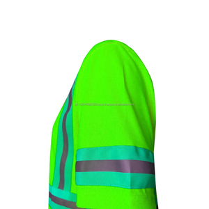 High Visibility Reflective Safety T <b>Shirt</b> Custom 100% Polyester High Quality Reflective Safety Traffic T <b>Shirt</b> Custom - Product Image 4