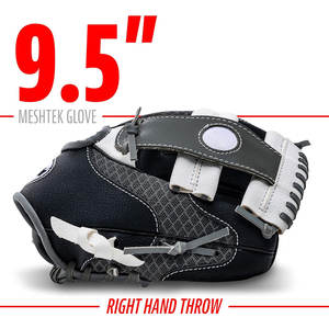 2024 OEM de alta calidad profesional Softball béisbol mano izquierda guante guantes de bateo de cuero negro - Product Image 3
