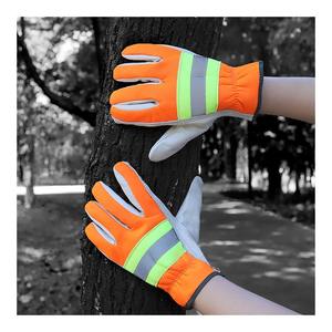 Guantes de seguridad contra incendios Diseño y material de logotipo personalizados Guantes de seguridad contra incendios de alta visibilidad y ropa de seguridad de cuero - Product Image 5
