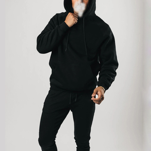 Ensemble de vêtements de sport pour hommes sur mesure en gros, survêtement à capuche, pantalon extensible, poche kangourou, sweat-shirt décontracté, tenue 2 pièces - Product Image 6