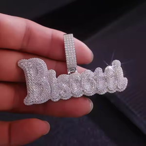 จี้เพชรโมอิสซาไนต์ทรงเหลี่ยมแบบฮิปฮอปสำหรับทุกเพศ 4 กะรัต เงินแท้ 925 ชุบสแตนเลส ได้รับการรับรองจาก IDGL ทันสมัยและเป็นเอกลักษณ์ - Product Image 3