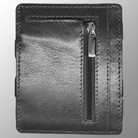 Dompet ajaib dompet kartu kulit dengan pita elastis tahan lama kuat slot kartu kantung koin ritsleting logo kustom emboss