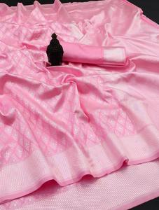 Luxueux Sarees en soie Jacquard lourd doré grand Jacquard tissage frontière tenue traditionnelle indienne pour les fêtes Fashionharbour - Product Image 5