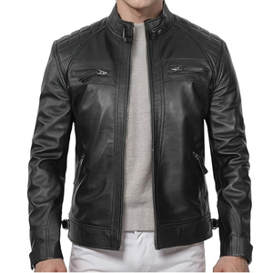 Veste en cuir pour homme, nouvelle conception 2025, vêtements d'hiver, veste en cuir tendance pour homme, veste en cuir noir à la mode - Product Image 6