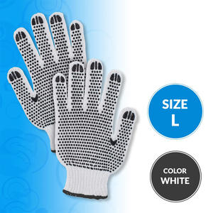 Guantes de algodón punteados con impresión personalizada Agarre de Palma duradero Ajuste cómodo para Taller de almacén de jardinería y reparación diaria - Product Image 2