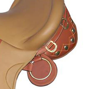 Ensemble de selle en cuir véritable occidental fait à la main pour l'équitation bride de conception usinée et collier de poitrine pour la course de baril - Product Image 6