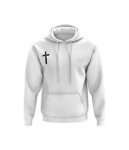 <b>White</b> Hoodies Men's 100% Cotton <b>Sweatshirt</b> Casual Pullover Hood for Outdoor Fitness Loose Fit Digital Printing Winter Season - Product Image 1