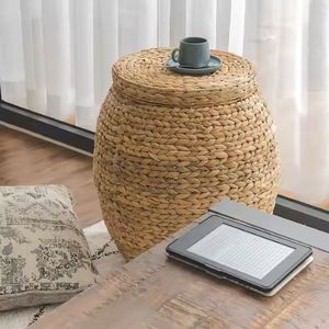 Cesta de jacinto de agua, venta al por mayor, cesta decorativa ligera y duradera hecha a mano, respetuosa con el medio ambiente para regalo de vacaciones, suministro listo - Product Image 3