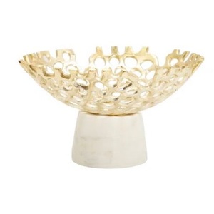 Bol en métal tendance qualité faite à la main pour la décoration de la maison et des fêtes Bol de service Service de cuisine à domicile Bol à fruits - Product Image 3