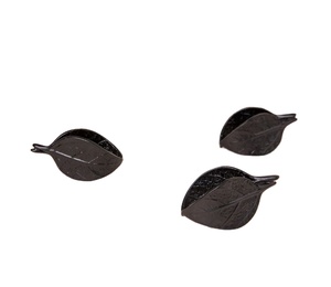 Anillo de Servilleta de Hoja Negra al por Mayor para Bodas, Restaurantes, Hoteles, Villas, Plateado, Dorado, Colorido, Personalizado Según el Cliente, Moderno - Product Image 1