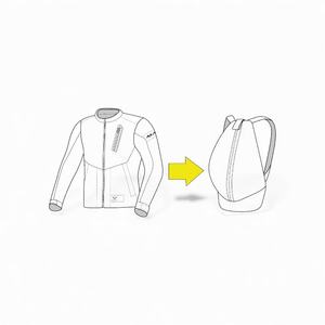 MACNA ADMYRE Genuine Leather Motorcycle <b>Jacket</b> XS 5XL Convertible Backpack Stand Collar Zippered Closure Sheep Skin <b>Reversible</b> - Product Image 3