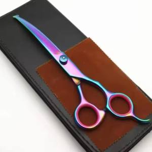 Tijeras Profesionales para Perros de Acero Inoxidable de Alta Calidad, 7.0 Pulgadas, Curvas, para Peluquería Canina, Herramienta de Pulido de Pelo Animal, Doble Punta - Product Image 4