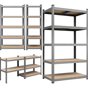 Kệ kim loại không có bu lông có thể điều chỉnh với kệ xếp chồng trang trí sơn tĩnh điện 900mm chiều dài lớp thiết kế dọc - Product Image 5