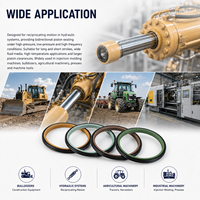 Joint d'étanchéité JPT1 pour essuie-glace, double lèvre, grattoir anti-poussière, protection de tige de vérin hydraulique, faible friction, joint de grattoir à double tige en PTFE énergisé