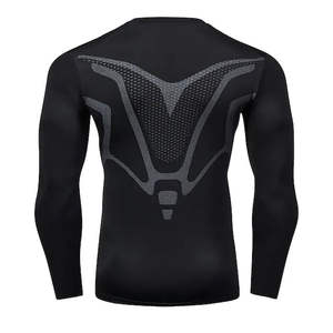 Vente en gros de chemises de compression de gymnastique 100% coton pour hommes coupe ajustée vente supérieure avec conception OEM - Product Image 4