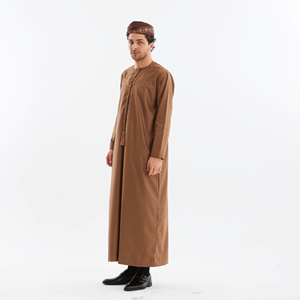 2025 verano moderno Dubai Kuwait para Daffah Thobes nueva llegada servicios OEM para hombres Casual islámico Jubbah Thobe bordado - Product Image 1